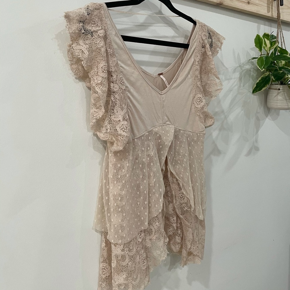 Free People lace flowy tunic top Small - Picture 3 of 6
